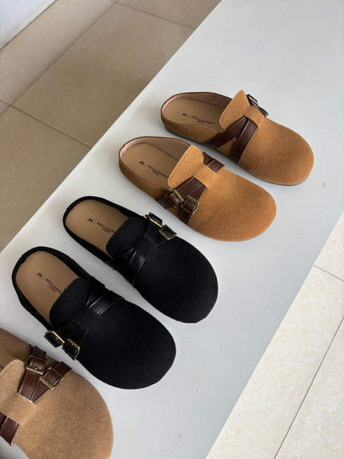 Double Belted Slid On Clogs